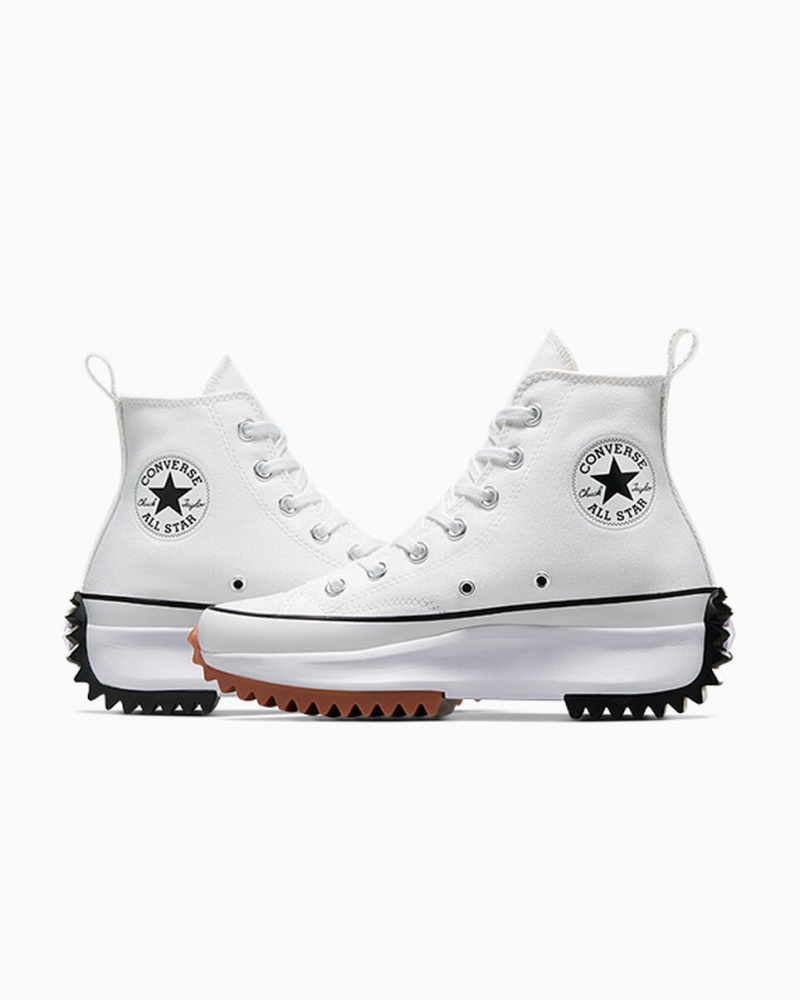 Converse Run Star Hike Plateforme Blanche Noir | DO4358712