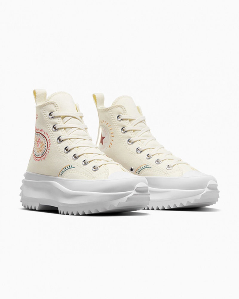 Converse Run Star Hike Plateforme Crafted Rouge Blanche | TM1205784