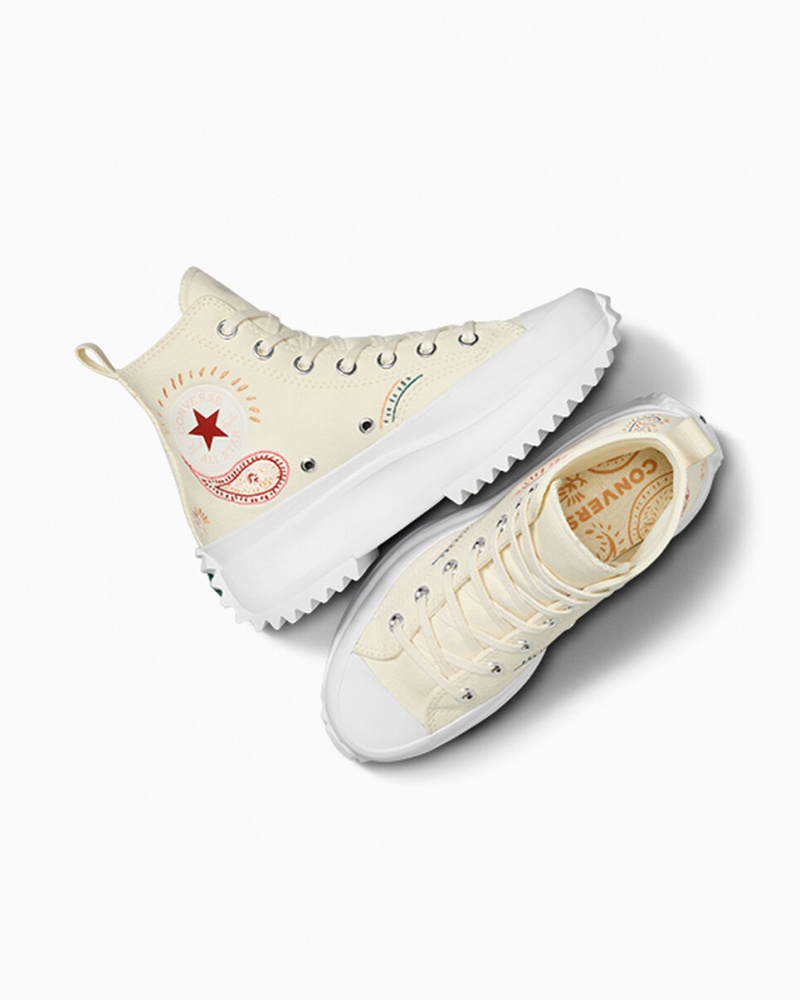 Converse Run Star Hike Plateforme Crafted Rouge Blanche | TM1205784