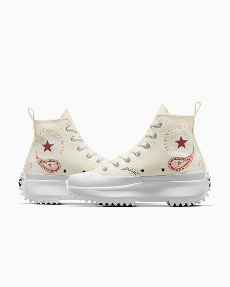 Converse Run Star Hike Plateforme Crafted Rouge Blanche | TM1205784