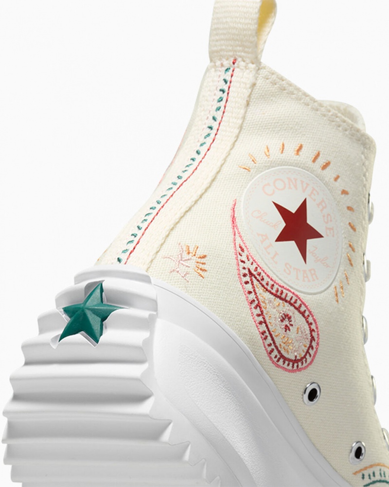 Converse Run Star Hike Plateforme Crafted Rouge Blanche | TM1205784