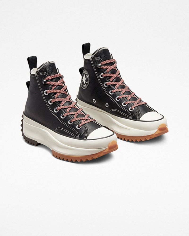 Converse Run Star Hike Plateforme Cuir Noir | HS4259180