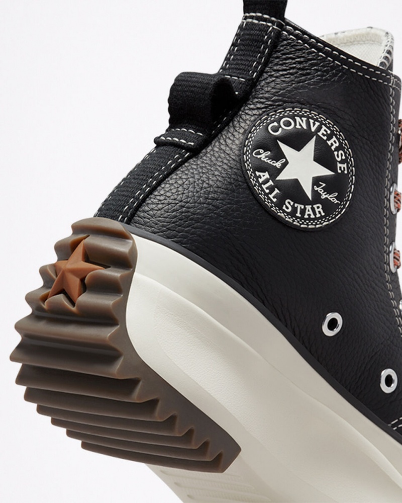 Converse Run Star Hike Plateforme Cuir Noir | HS4259180