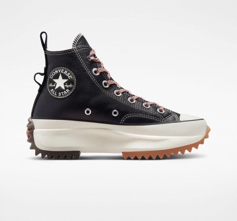 Converse Run Star Hike Plateforme Cuir Noir | HS4259180