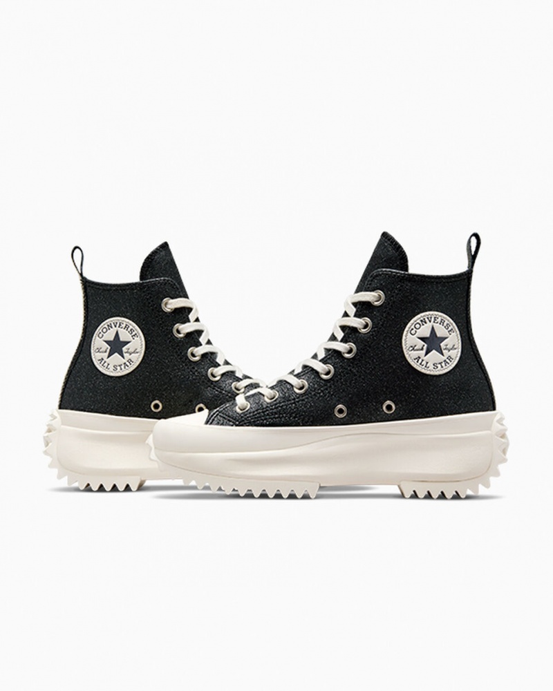 Converse Run Star Hike Plateforme Glitter Noir | QU8047563