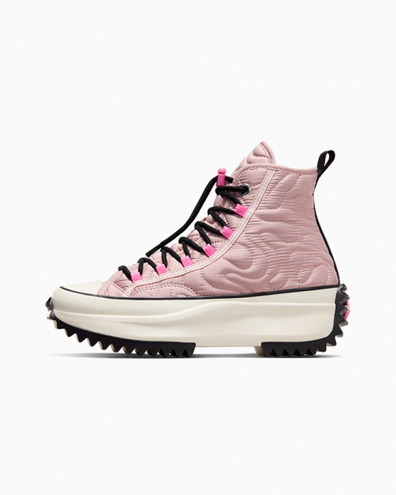 Converse Run Star Hike Plateforme Matelassé Rose Noir | FJ5290761