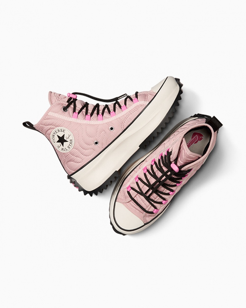 Converse Run Star Hike Plateforme Matelassé Rose Noir | FJ5290761