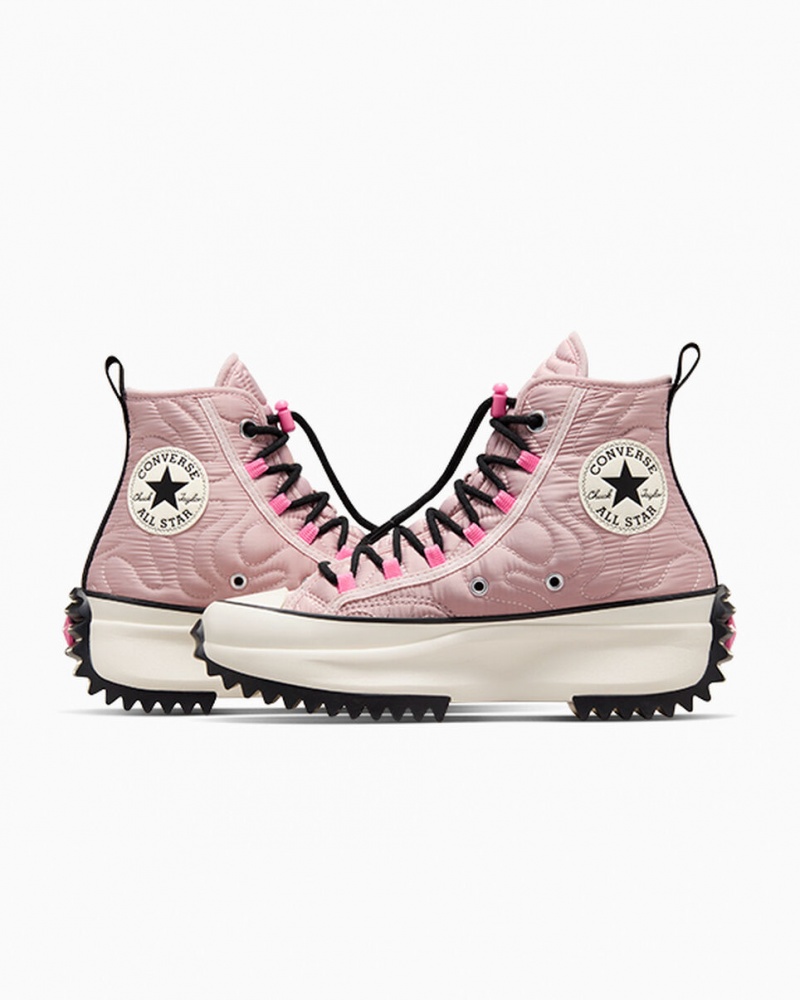 Converse Run Star Hike Plateforme Matelassé Rose Noir | FJ5290761