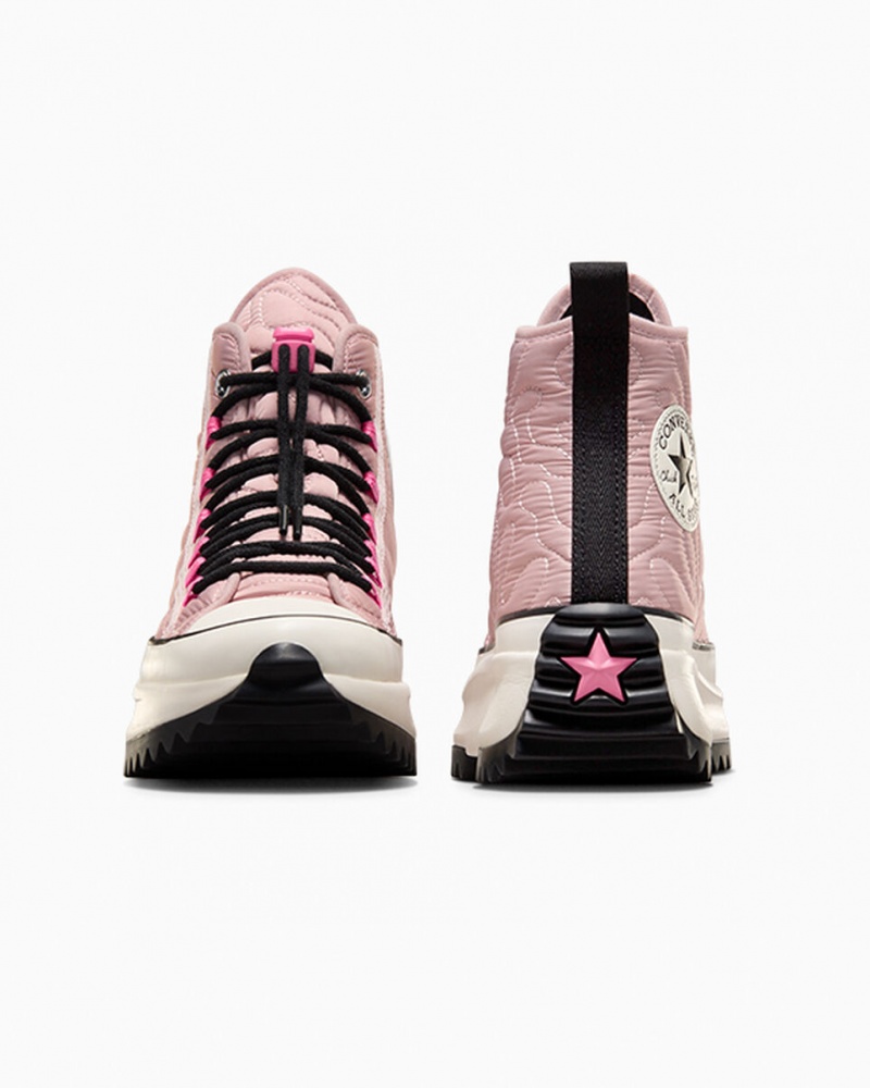 Converse Run Star Hike Plateforme Matelassé Rose Noir | FJ5290761