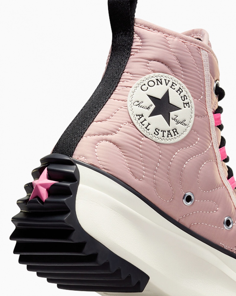 Converse Run Star Hike Plateforme Matelassé Rose Noir | FJ5290761