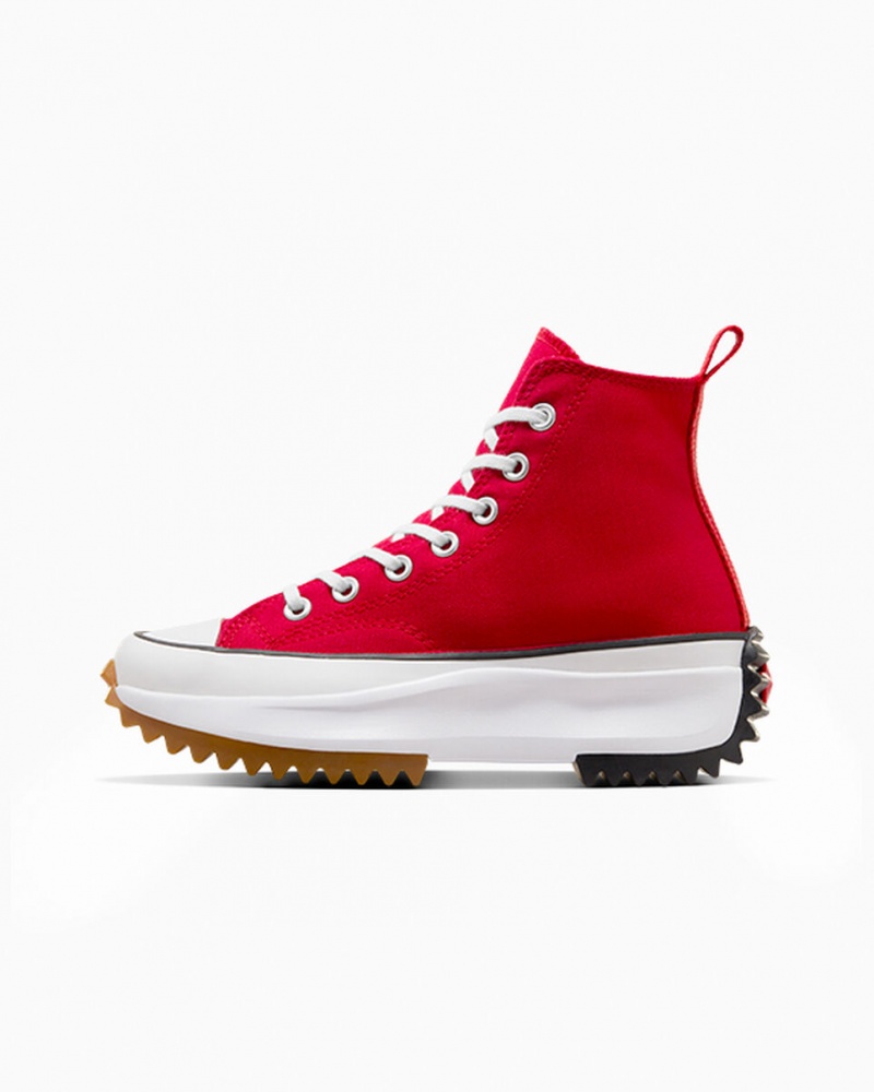 Converse Run Star Hike Plateforme Rouge Blanche Noir | FB7513298