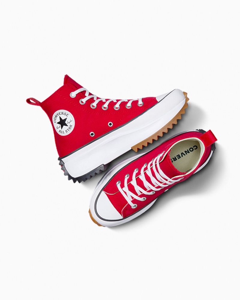 Converse Run Star Hike Plateforme Rouge Blanche Noir | FB7513298