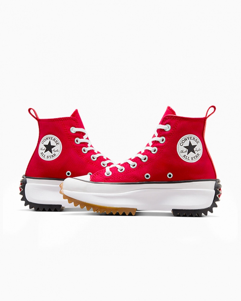 Converse Run Star Hike Plateforme Rouge Blanche Noir | FB7513298