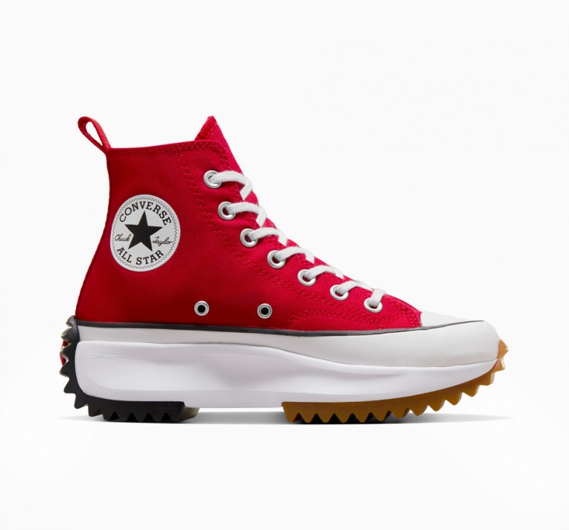 Converse Run Star Hike Plateforme Rouge Blanche Noir | FB7513298