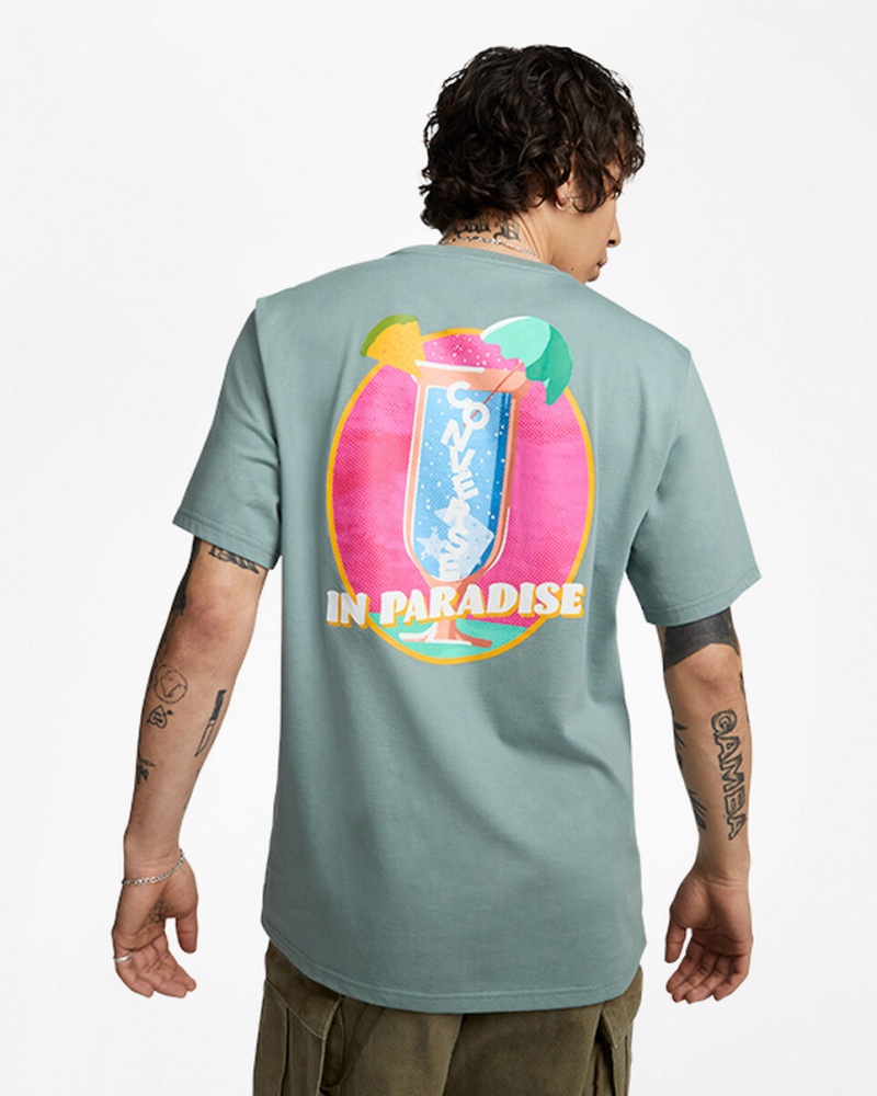 Converse Tropical Drink T-Shirt Grise | BI5208137